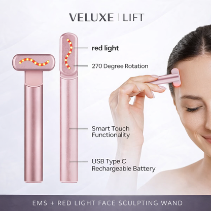 VELUXE LIFT™ – EMS Microcurrent & Red Light Facial Wand